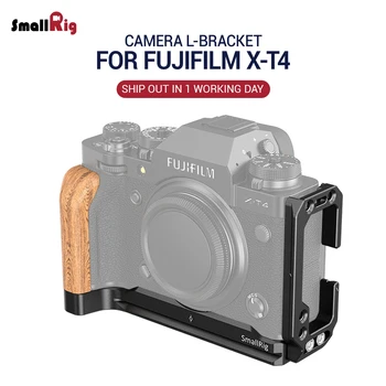 SmallRig XT4 Camera L Plate L Bracket for FUJIFILM X-T4 Camera Feature Wooden Side Grip Arca Compatible Plate Quick Release 2811