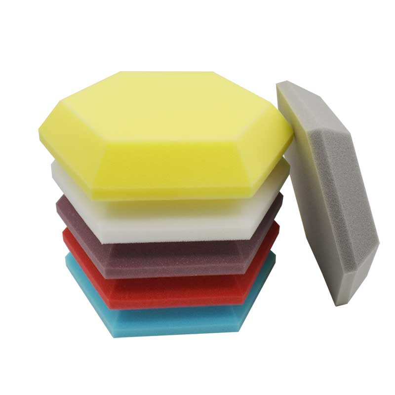 BEIYIN [12/Pack] Hexagon Acoustic Foam Soundproof Panels Sound Isolation Board Studio Sound Absorption Treatment Tiles Fireproof