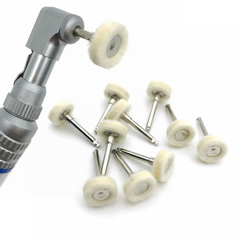 10pcs Dental Polishing Wheel Wool Cotton Polishing Brushes Polishers for Rotary Tools Jewelry Buffing 2.35mm Polishing Wheel