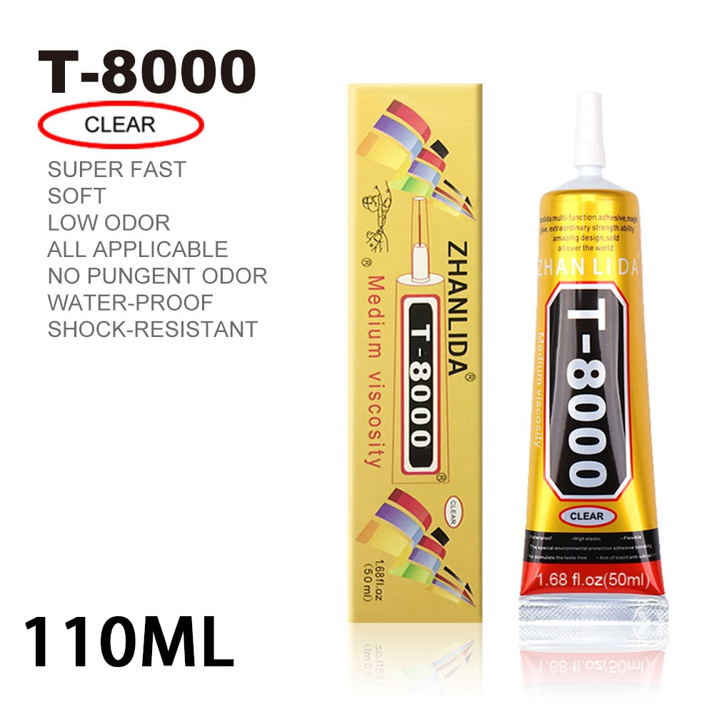 110ml MultiPurpose T-8000 Industrial Adhesive Jewerly Craft Rhinestone And Nail Gel T8000 Diy Phone Frame Fix Screen Glass Glue