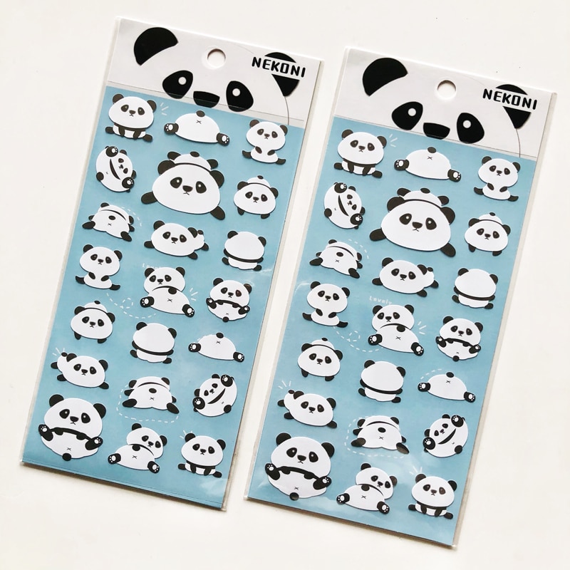 1 Sheet Little Panda Washi Paper Sticker Adhesive Craft Stick Label Notebook Computer DIY Decor