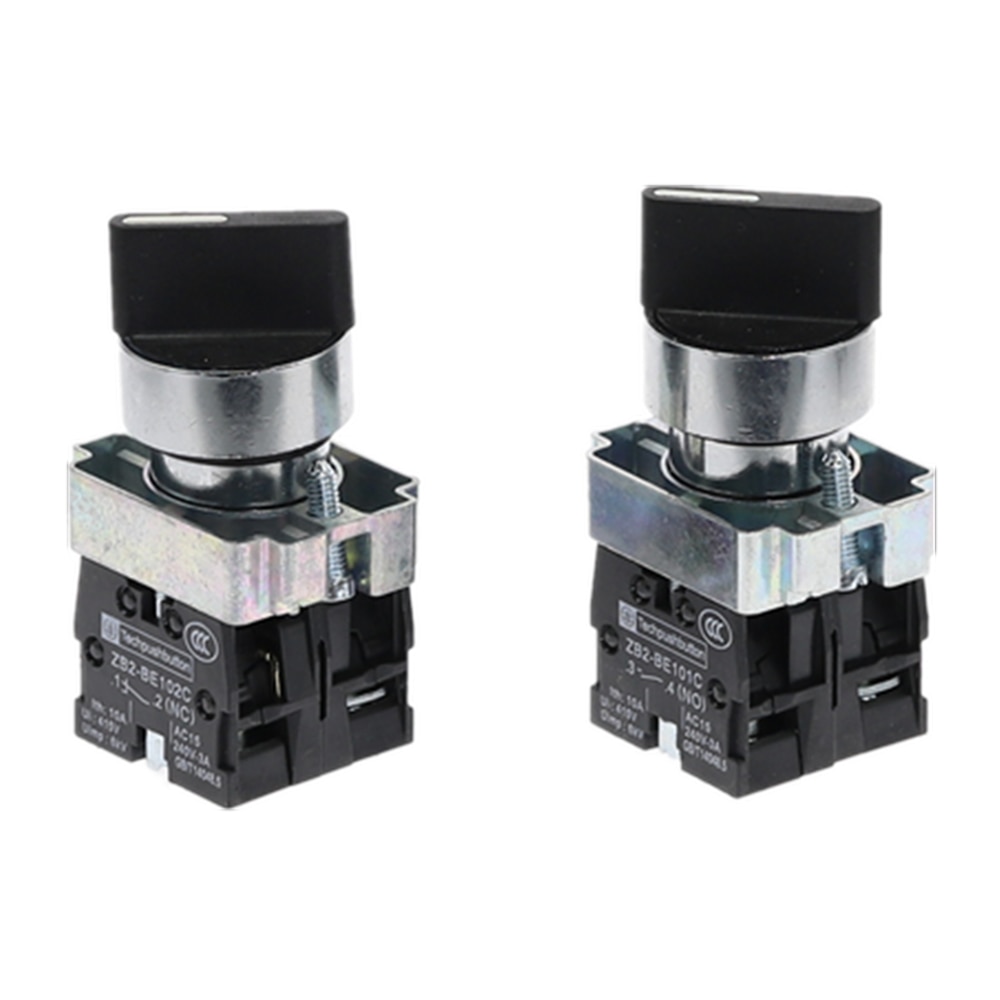 1Pcs XB2 knob switch 22mm 2/3 Position NO/NC Self-locking rotary switch 10A/415V XB2-BD33 XB2-BD21 XB2-BD25