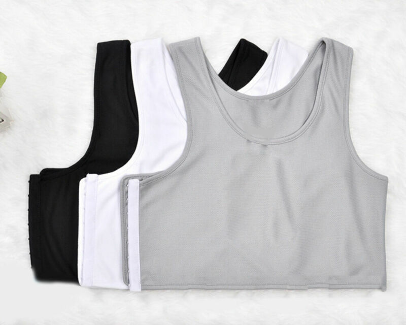 Casual Tomboy Lesbian Solid Crop Vest Chest Binder Tank Tops Vest Breast FTM Undershirt S-XXL