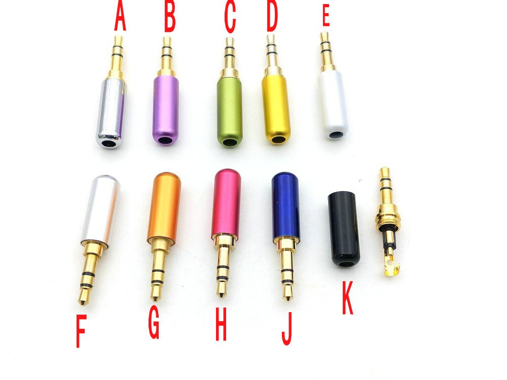 4PCS 3.5mm Plug Audio Adapter For DIY Stereo Headset Earphone/Repair Earphone connector