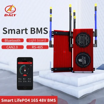 Smart BMS 16S 48V High Current Bluetooth+485 to USB device +CAN+NTC +UART togther Lion LiFePO4 LTO Batteries2.3V/2.4V conn