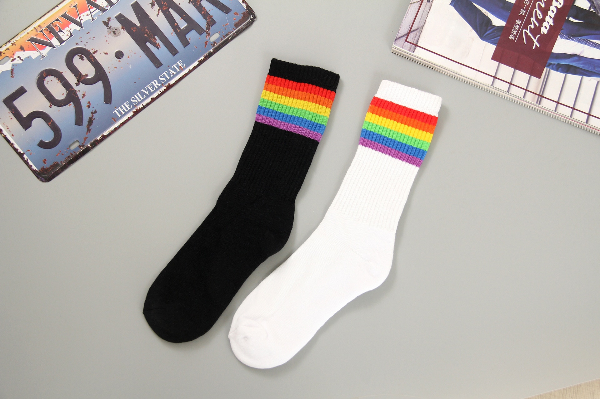 Socks Fashion Socks Vintage Short Sports Socks Solid Cotton Socks Casual Streetwear Short Socks For Man Girl Cool White Socks