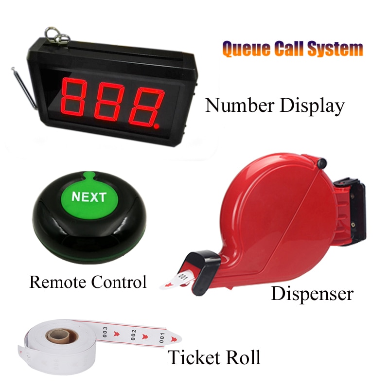 433.93mhz Take a Number System 3-digit Display Next Control Button Queue Call Bell Wireless Number Waiting System K-302+K-O1-N