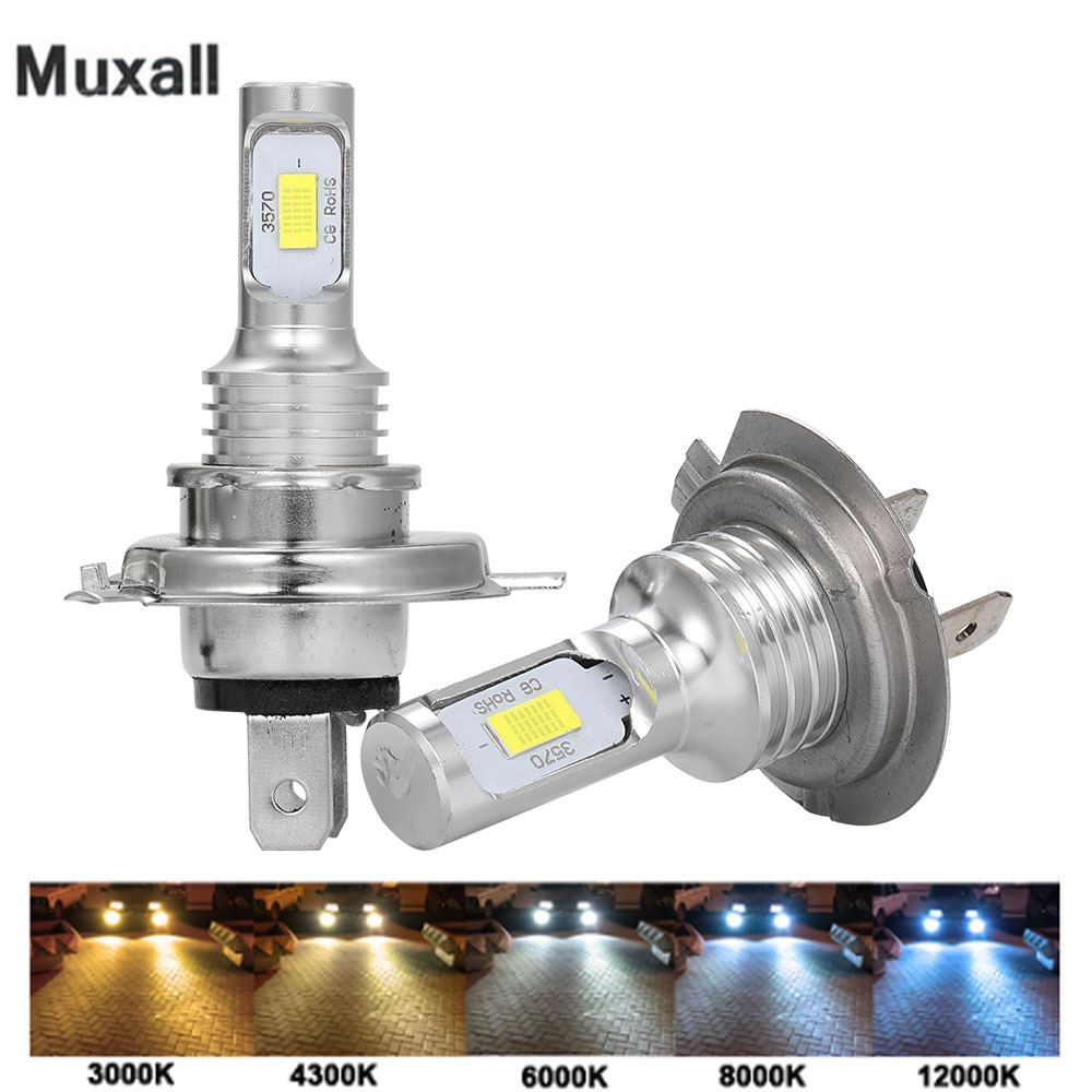 2Pcs H7 H4 led Canbus Mini CSP Car Headlight Super Bright Durable H1 H3 H8 H11 HB3 9005 9006 Fog Lights Turn Signal Lamp Bulbs