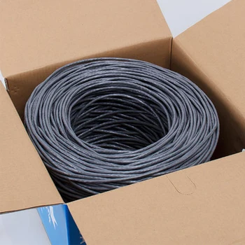 Super six types of network cable Gigabit project oxygen-free copper double shielded household company network cable smooth