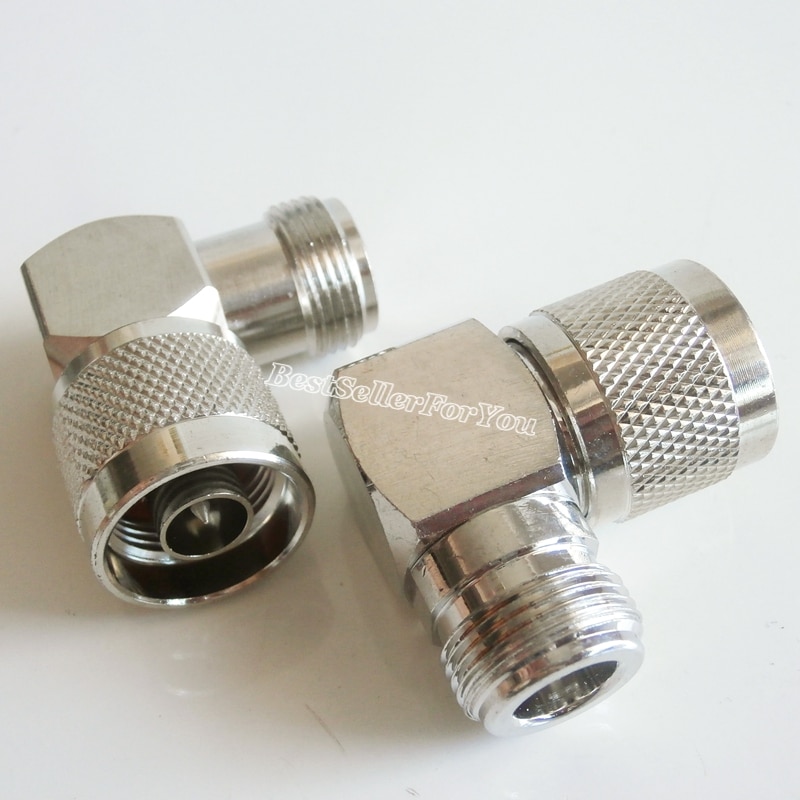 1Pcs N Type Male Plug To N Female Jack Right Angle 90 Degree RA RF Coaxial Connector Adapter