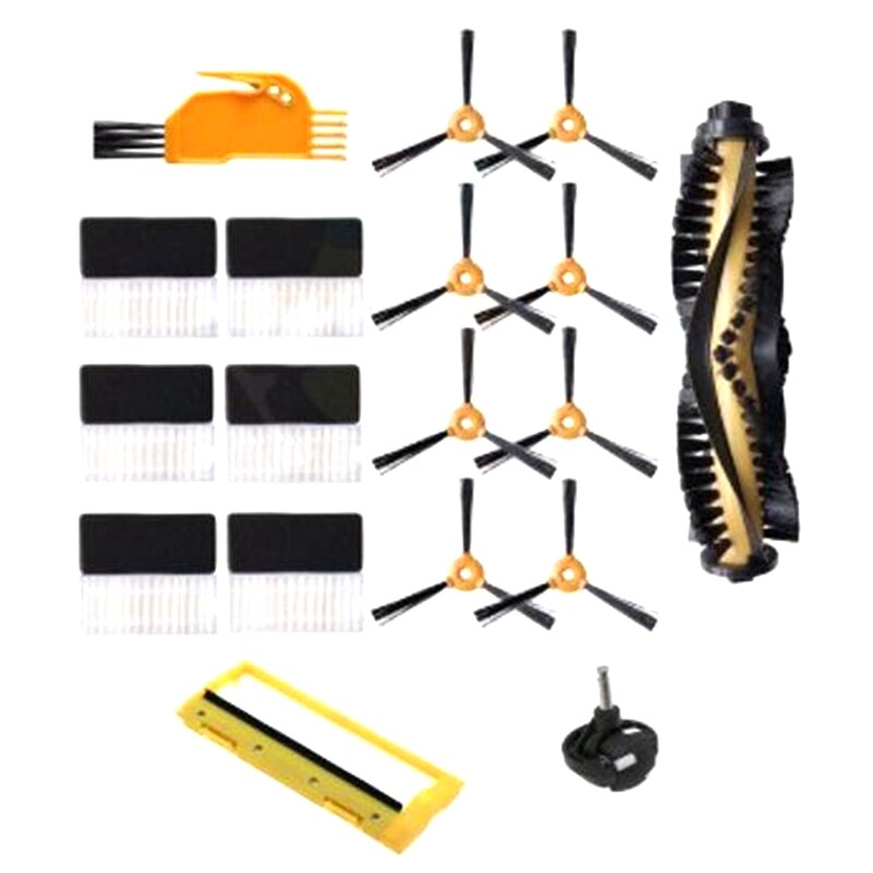 18Pcs Side Brush Main Brush Frame Cover Caster Wheel Filter for ECOVACS DEEBOT 600 601 605710 N79 N79S Vacuum Cleaner Spare Par