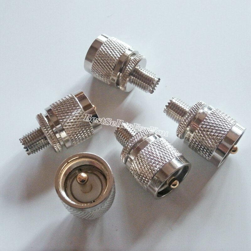 10Pcs Adapter Pl259 UHF Plug Male To Mini UHF MINIUHF MINIUHF Female Jack RF Connector Straight