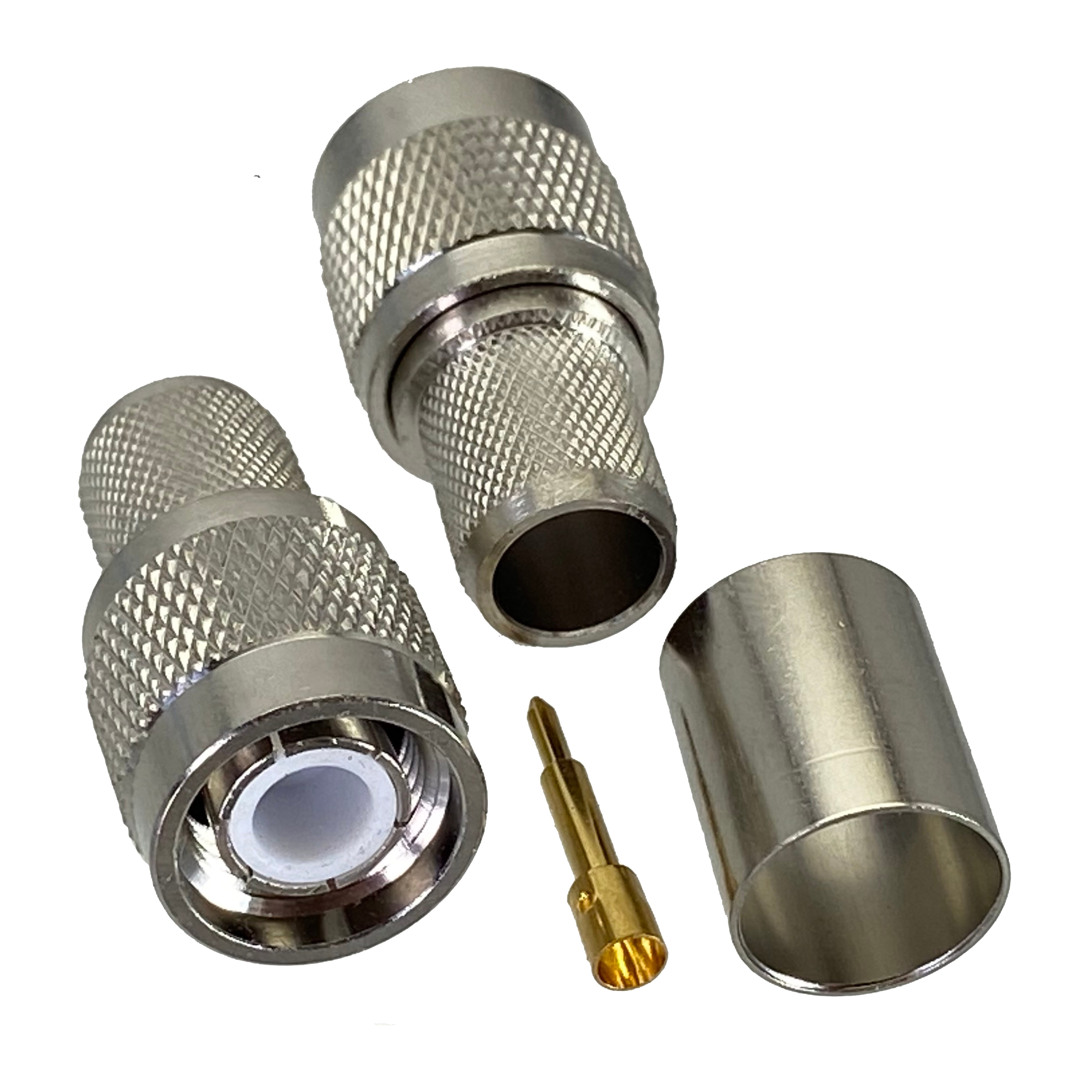 1Pcs Connector TNC male Plug crimp RG8 LMR400 RG213 RG165 RG214 RG393 Cable straight RF Coaxial