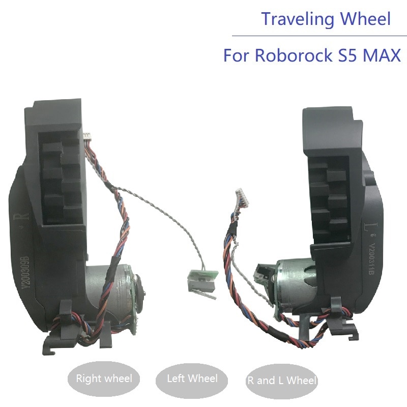 New Vacuum Cleaner Part Wheel for Roborock S5 MAX Accessories S50 MAX S55 MAX Spare Parts Right and Left Traveling Wheel S6 Pure