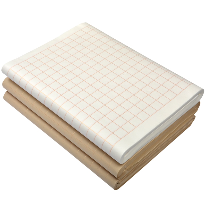 Calligraphy Xuan Paper Papel Arroz 50sheets Chinese Thicken Beginner Calligraphy Ripe Xuan Paper with Grids Rijstpapier