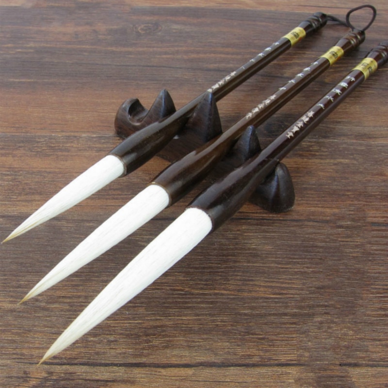 3pcs Traditional Chinese Painting Writing Brushes Set Multiple Hair Hard Lian Brush Writing Pen Calligraphy Craft Supplies