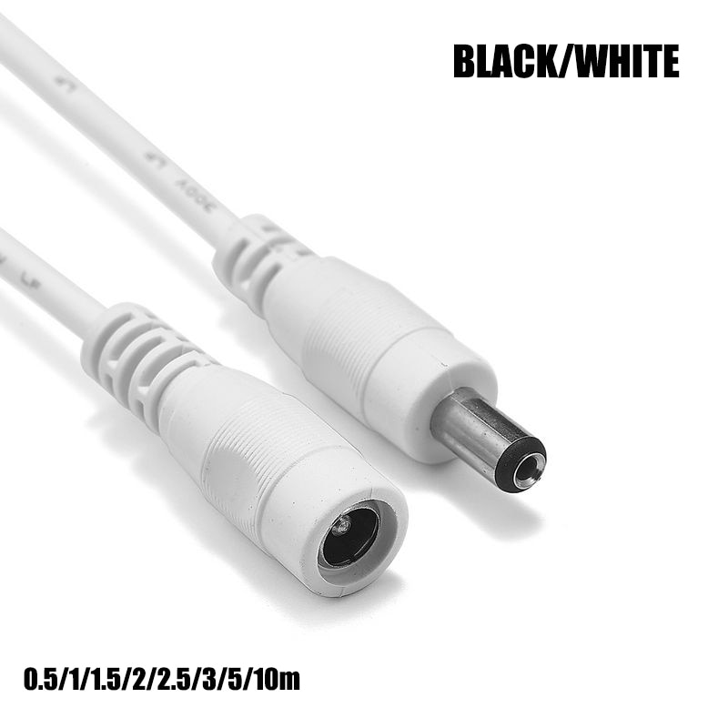 DC Power Cable 22/20AWG 5.5mm x 2.1mm Extension Cord 1M/2M/3M/5M/10M Male To Female DC Cable For CCTV Security Cameras LED Strip