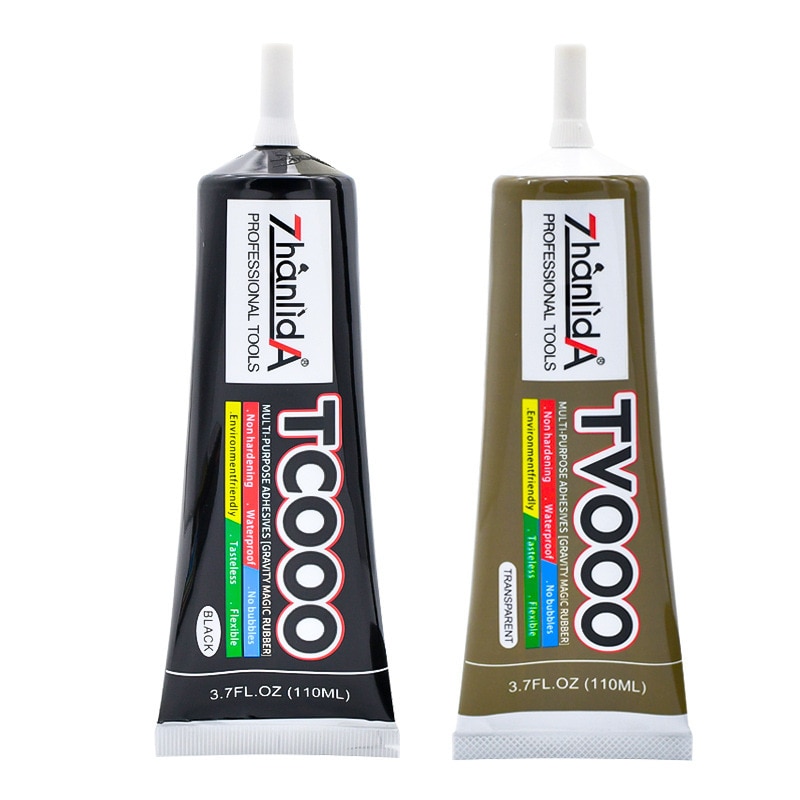 15-100ml Zhanlida Tc000 Tv000 Screen Glue Seal Mobile Phone Screen Frame Tilt Screen For Screen Black And Transparent Adhesive