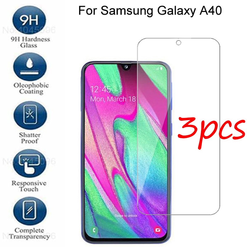 3pcs Tempered Glass For Samsung Galaxy A40 Protective Glass Screen Protector For Samsung A40 a 40 safty Glass 5.9" SM-A405F