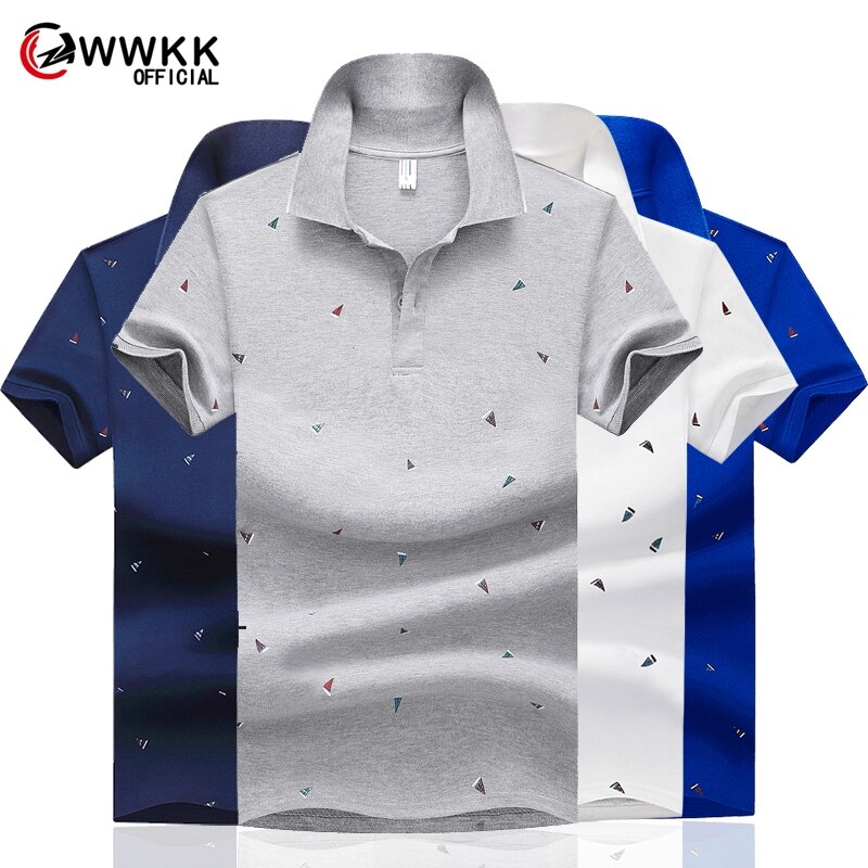 WWKK 2020 New Man Polo Shirt Mens Casual Small sailboat Polo shirt Men Short Sleeve High Quantity polo men