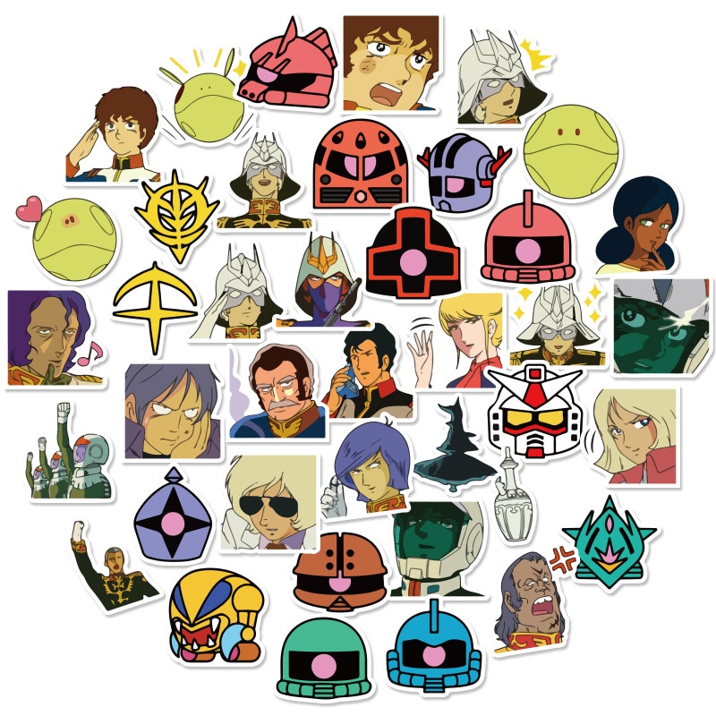 40Pcs Ready Player One Gundam Funny Sticker Decal For Car Laptop Bicycle Motorcycle Notebook Waterproof Stickers