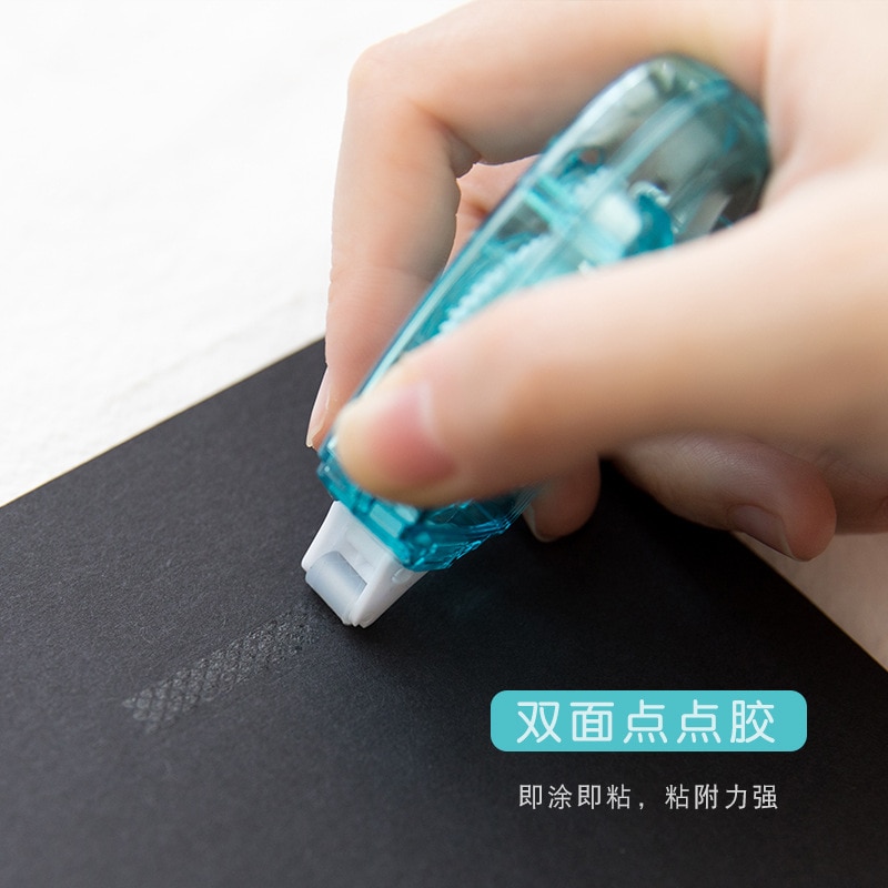 1Pc Useful Mini Double Sided Adhesive Roller Tape Glue Dot Liner Petit Disposable size 6mm x 8m