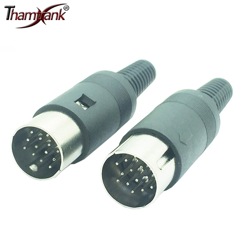 10pcs/lot 13Pins DIN Female Insert Plug Soldering Audio AV Connector DIN Plug Jack Socket with Spring Handle Wire Connector