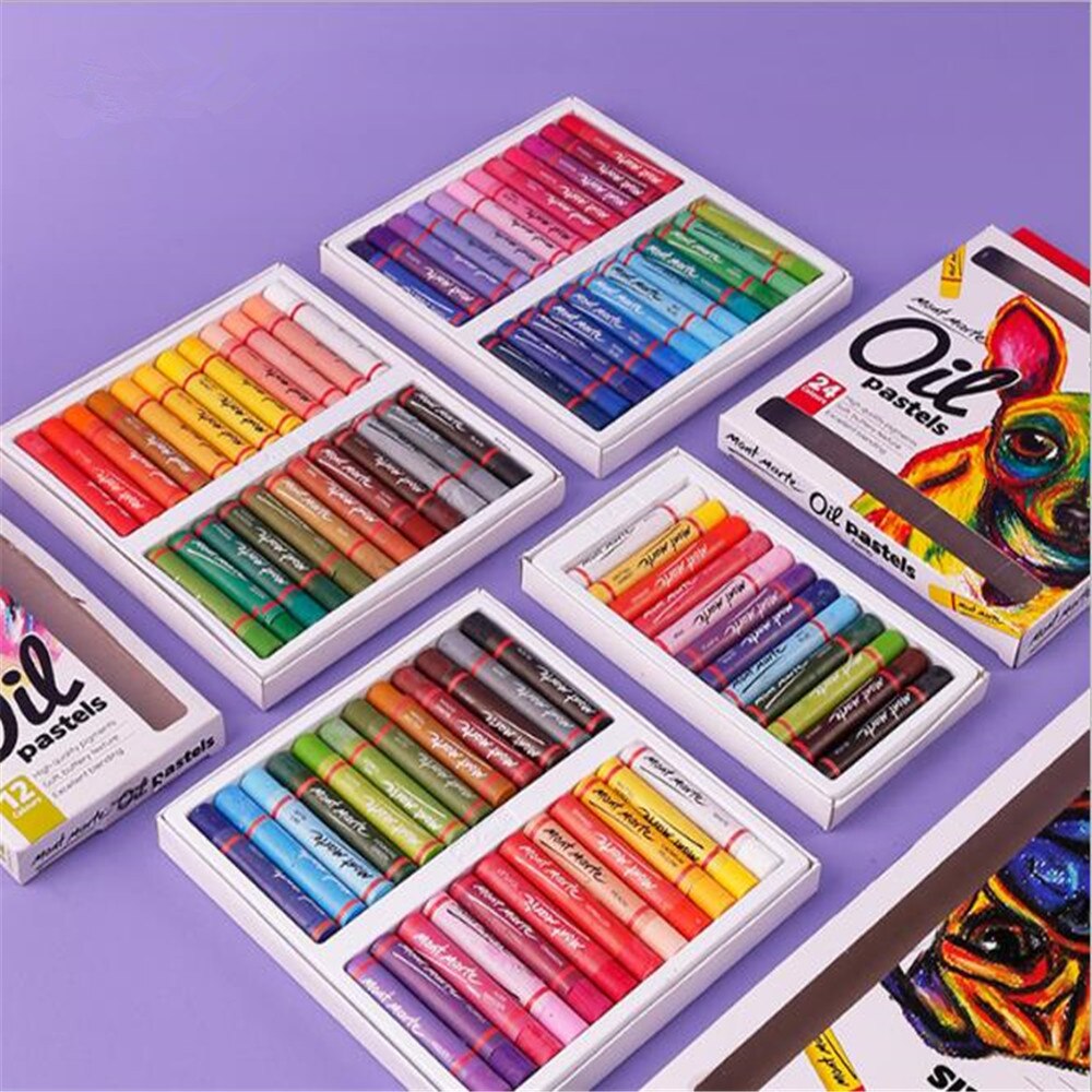 Colored Pens Heavy Color Oil Painting Stick Studio Crayon Children Silky Oily Color Chalk Drawing Pens Set For The Artist