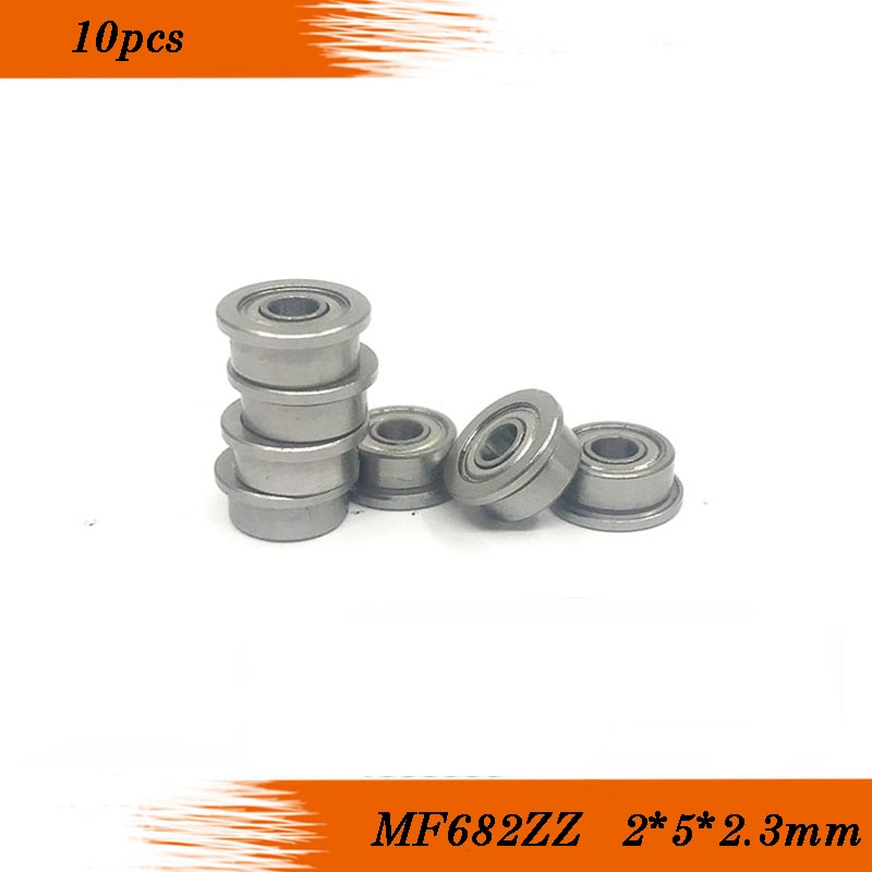 10PCS F682ZZ ABEC-1 Flange Bearing 2x5x2.3 mm Flanged F682 ZZ full Ball Bearings