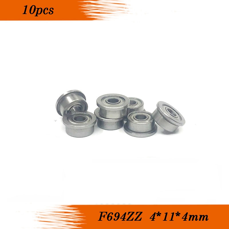 10Pcs F694ZZ 4x11x4mm ABEC-1 Flange Flanged Deep Groove Ball Bearings f694zz