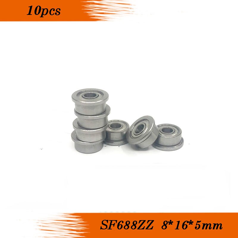 High quality 10 PCS SF688ZZ Bearings F688ZZ Stainless Steel Flanged Bearings SF688-2Z