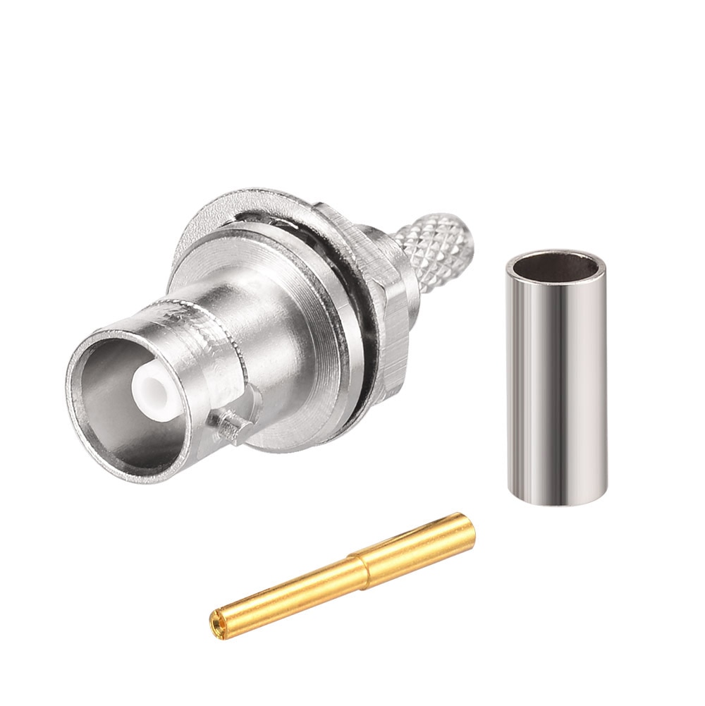 Superbat Mini BNC 75 Ohm Crimp Female Straight Bulkhead Connector for RG179 Coaxial Cable