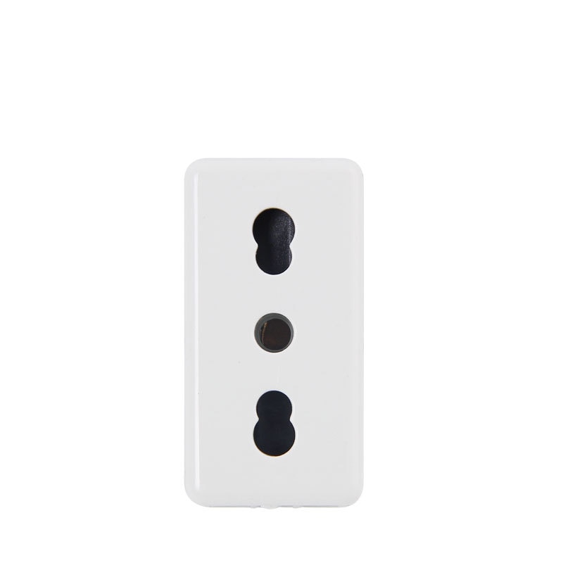 45mm high quality DIY Italian standard wall power standard grounding socket unit key socket replacement plug-in 2p + 250V / 16A
