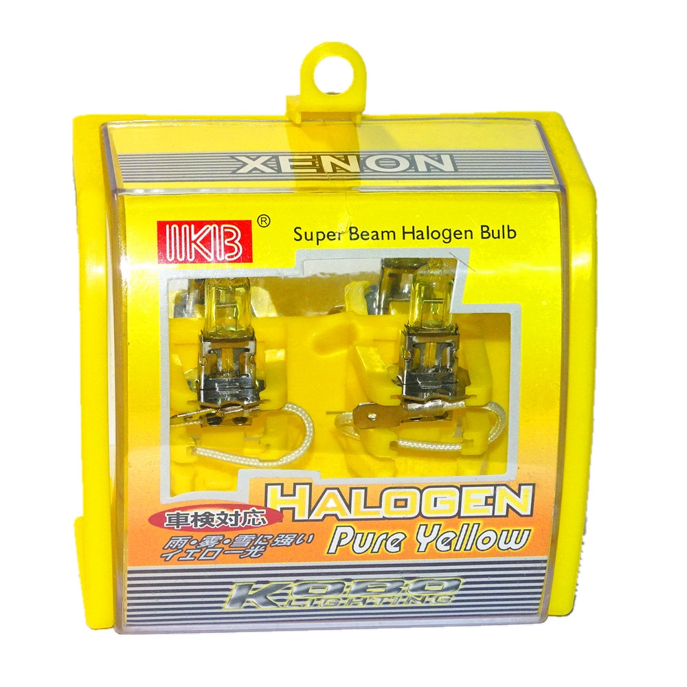 2Pcs Car HeadLight Bulbs H3 12V 100W 55W Auto Halogen Bulb Yellow 3000K Quartz Glass Car HeadLight XENON H3 Car Bulb Fog Lamp