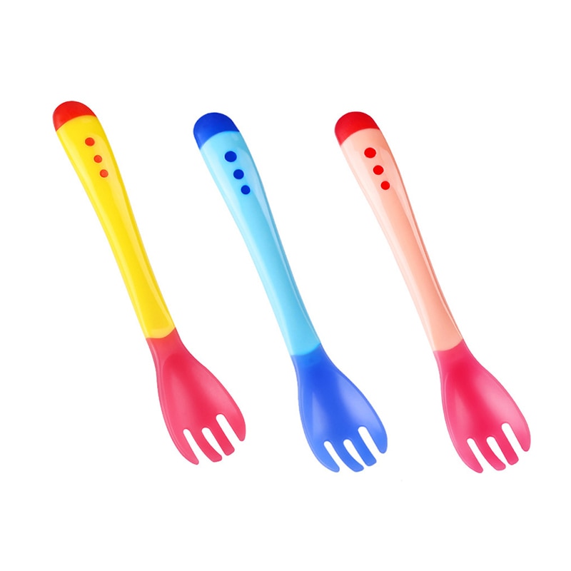 New Baby Silicone Soft Head Soup Fork Tableware Feeding Newborn Boy Girl Utensils Safe Non-toxic
