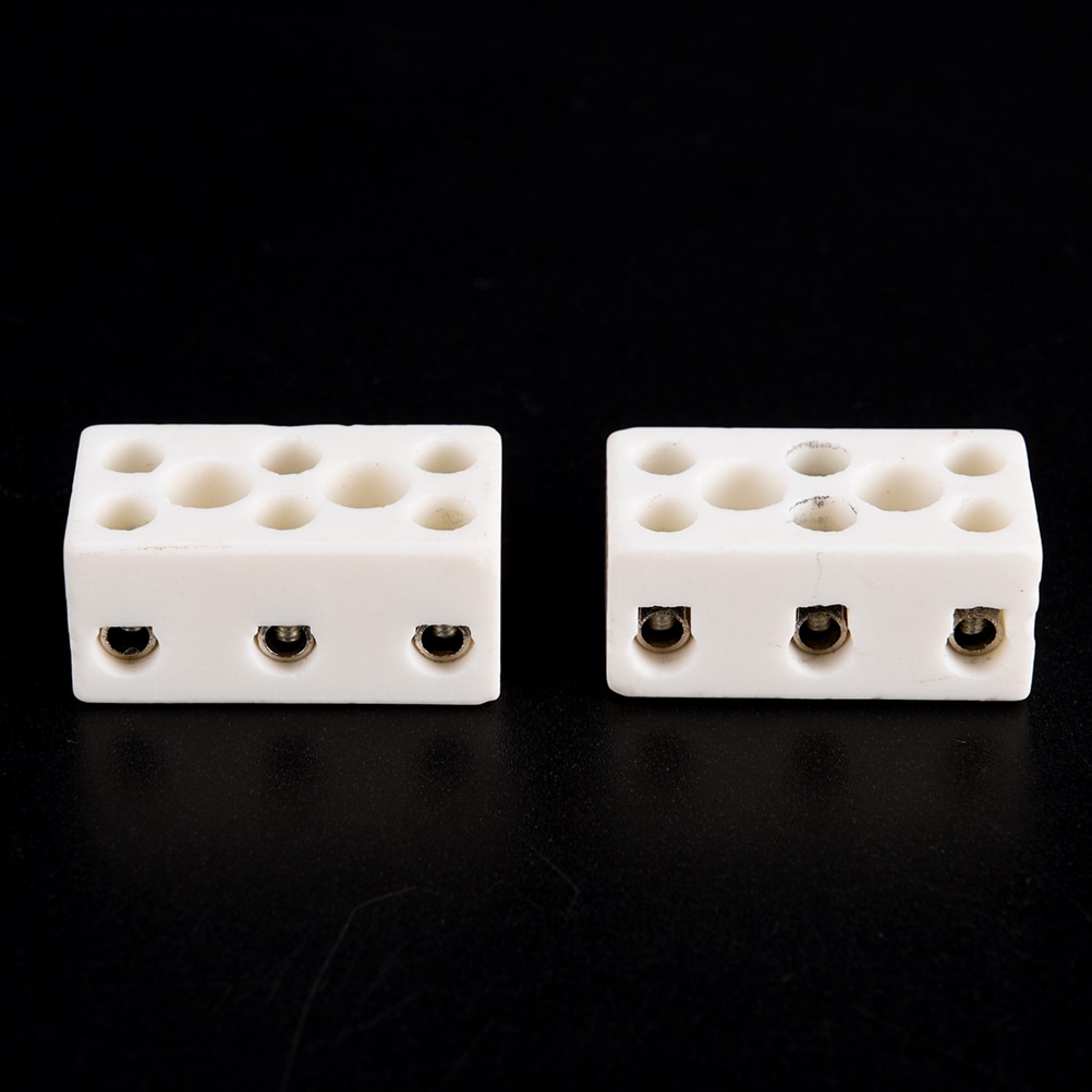 2pcs/lot 425 Degrees 10A-3P Bit Ceramic Post Terminal Blocks Celsius10A 250V Electrical Equipment Connectors Terminals