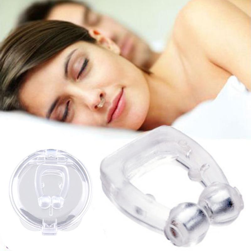 Silicone Magnetic Anti Snore Stop Snoring Nose Clip Sleep Tray Sleeping Snore Stopper Aid Nasal Dilators Device Nose Clips