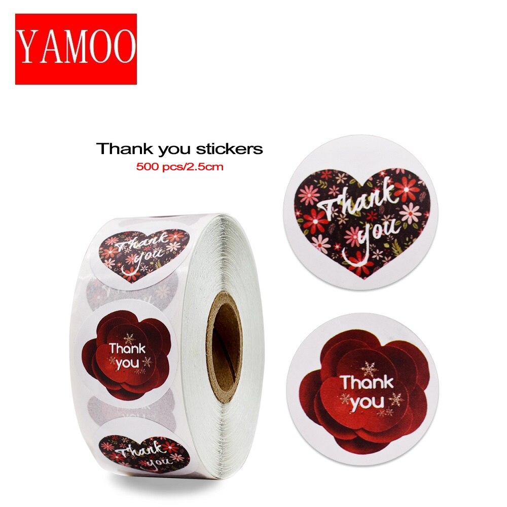 Floral thanks sticker love sticker seal label scrapbook christmas sticker decoration sticker stationery sticker