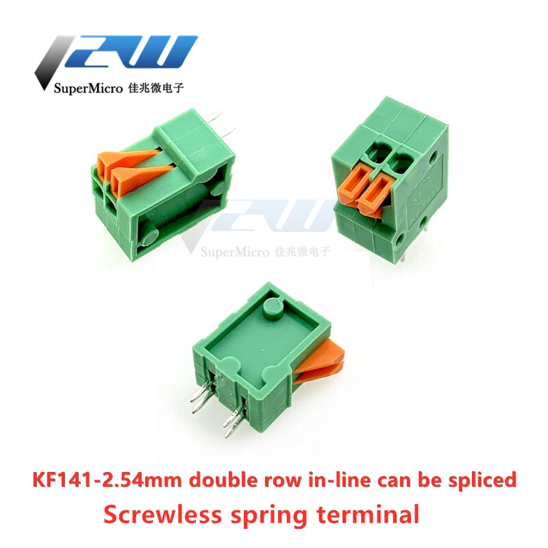 5 PCS/LOT KF141V 141V 2.54mm pitch 2P/4P-1P PCB straight-leg connectors 2/4/6/8/10-pin copper terminals Double-row Straight Plug