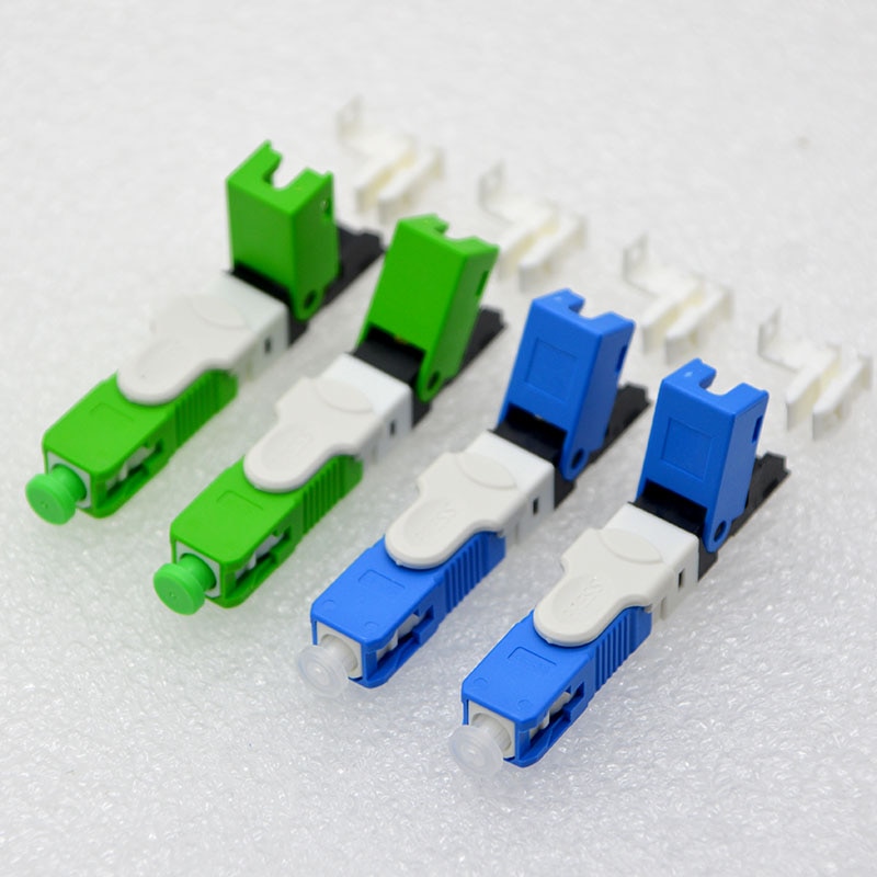 100PCS NEW Optic Fiber Quick Connector FTTH SC/UPC/APC ESC250D Single Mode Fiber Optic Fast Connector Free Shipping Wholesale