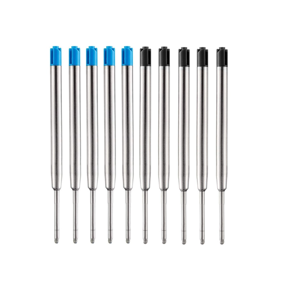 5pcs/lot Blue Red Black Ink Ballpoint Medium Point Pen Refills Replacement for Parker Pens School Office Stationery Supplies