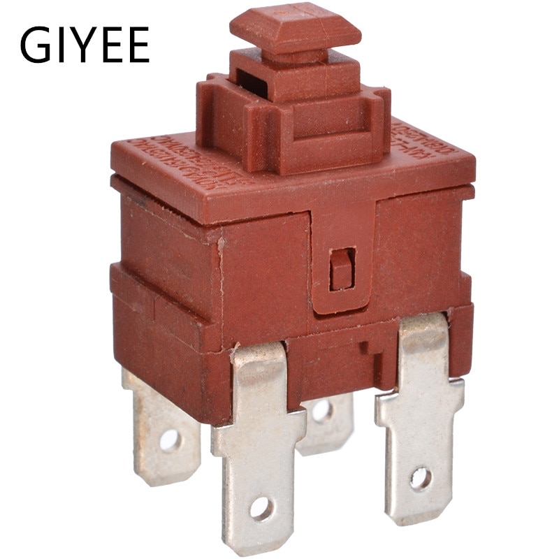 Power Switch Push Button KAN-L5 Switch 7.5A 250V AC 4Pin 2pin Water Heater Vacuum Cleaner Special Lock Self-locking