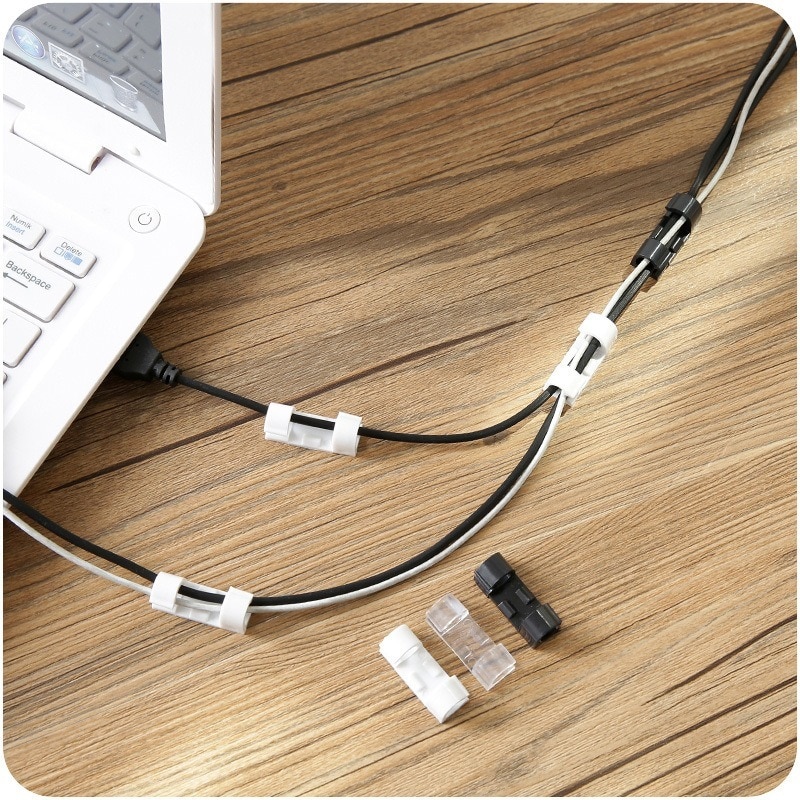20pcs/lot Cable Organizer Clips Cable Management Desktop Wire Cord Cable winder