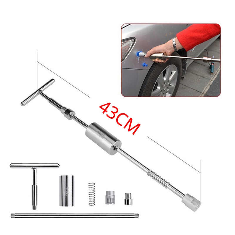 Tools Auto Repair Tool Car Dent Repair Dent Puller Kit 2 in 1 Slide Hammer Reverse Hammer Glue 43 cm long S