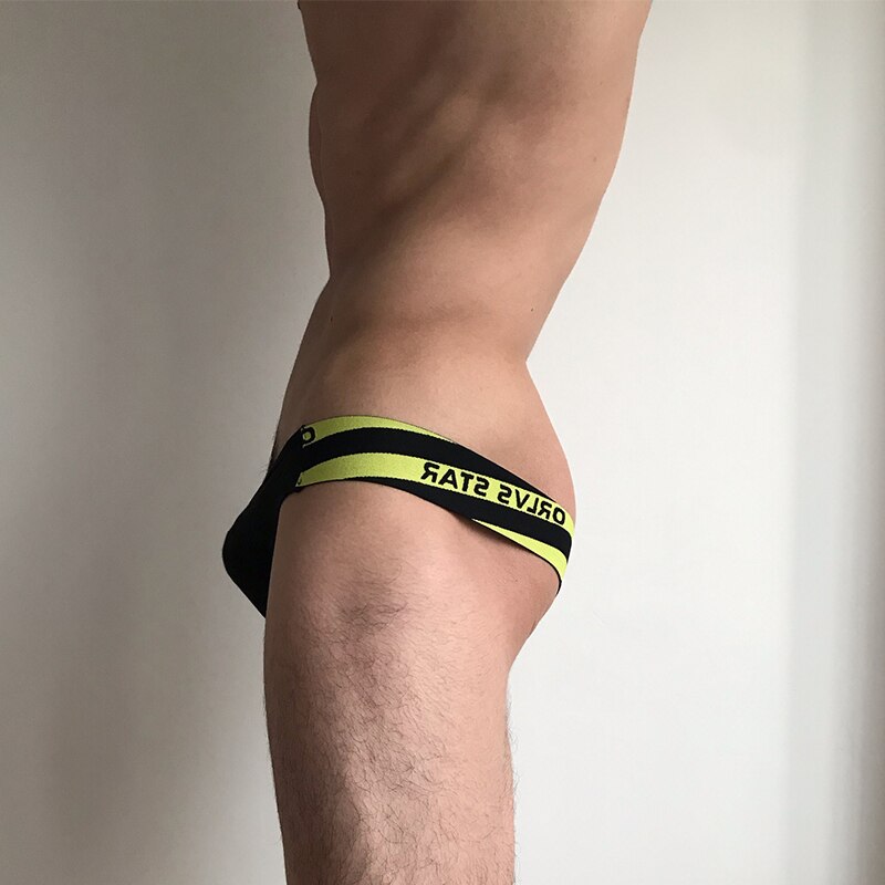 ORLVS Brand Men Underwear Sexy Gay Jockstrap Cotton Breathable Male Panties Men Thong G-String Cueca Tanga Sissy Lingerie Soft