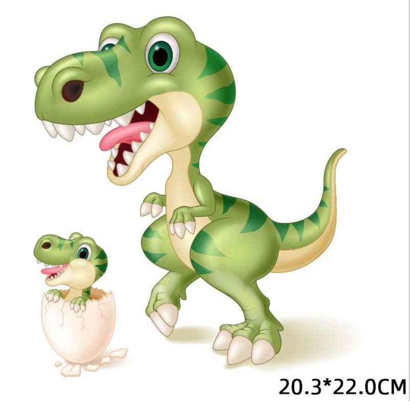 Dinosaur Patches Heat Transfer Iron On Patch A-level Washable Clothes Stickers Easy Print By Household Irons