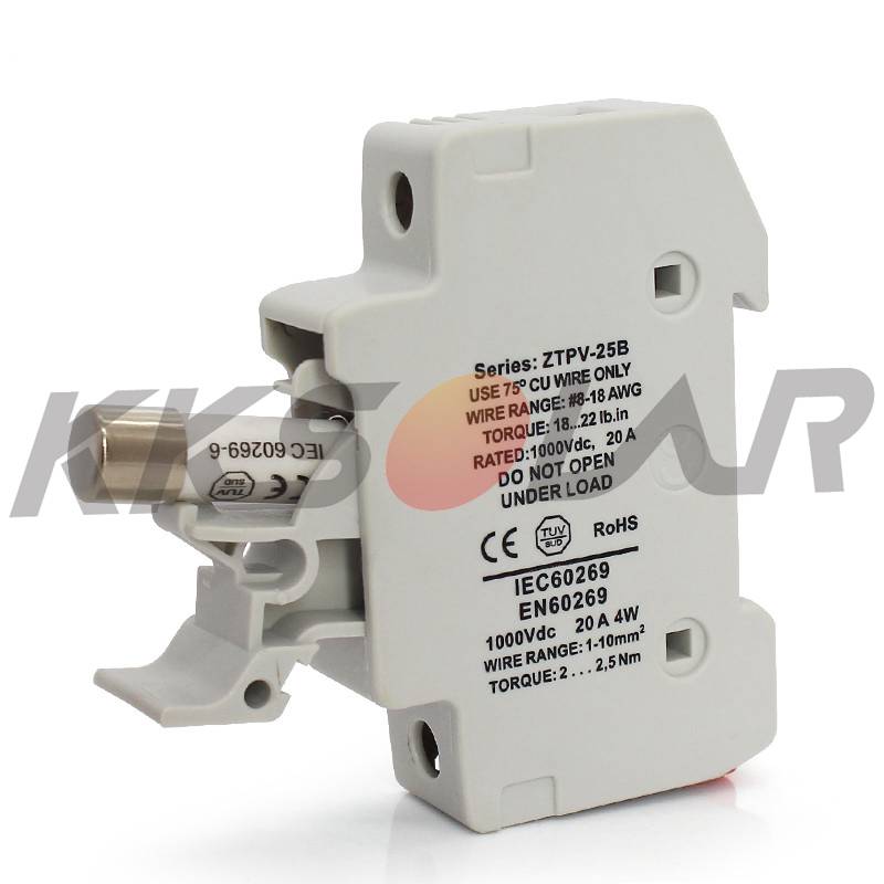 1 Set 1P PV Fuse Holder 10*38mm With DC 1000V 10A 15A 20A Fusible for for Solar System Protection