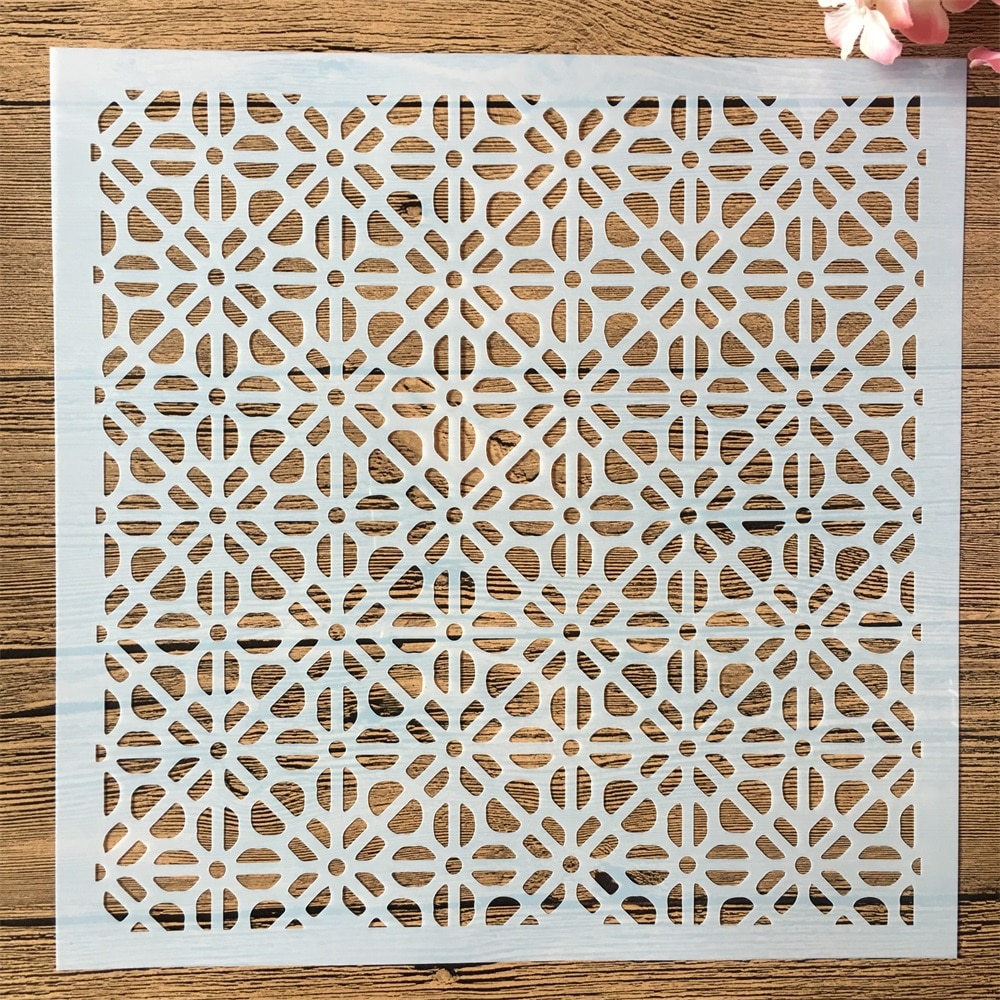 30*30cm Geometry Round Knot DIY Layering Stencils Painting Scrapbook Coloring Embossing Album Decorative Template
