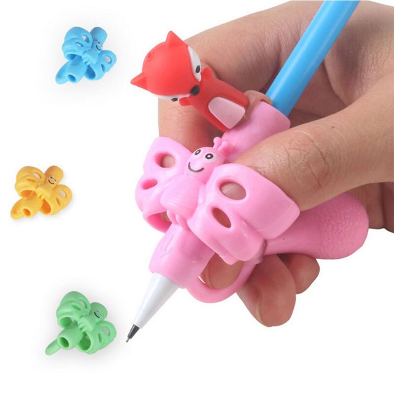 Hot Sale Silicone Finger Ergonomic Posture Correction Pen Grip Holder Children Kids