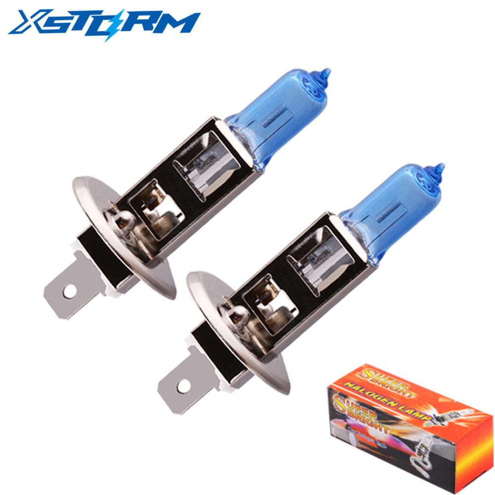 2Pcs H1 100W 12V Super Bright 6000K White Fog Lights Halogen Bulb Car Headlight Lamp Car Driving Light car styling parking auto